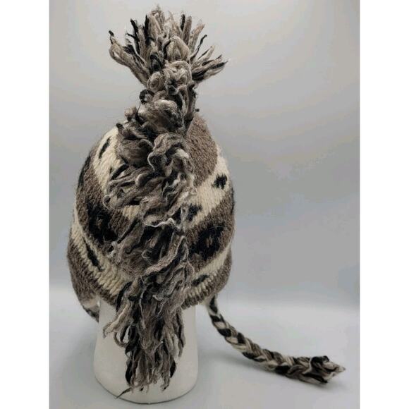 Wool Mohawk Style Sherpa Hat‎ Made In Nepal - Picture 4 of 8